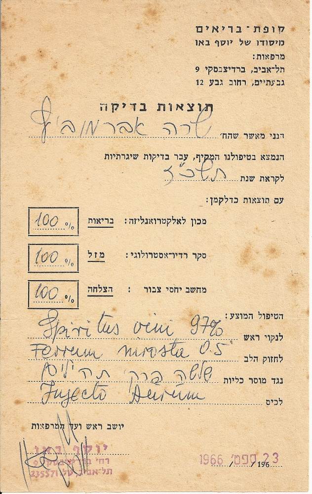 שנה טובה שיוסף באו עיצב בצורת מרשם לתרופות של "קופת בריאים"